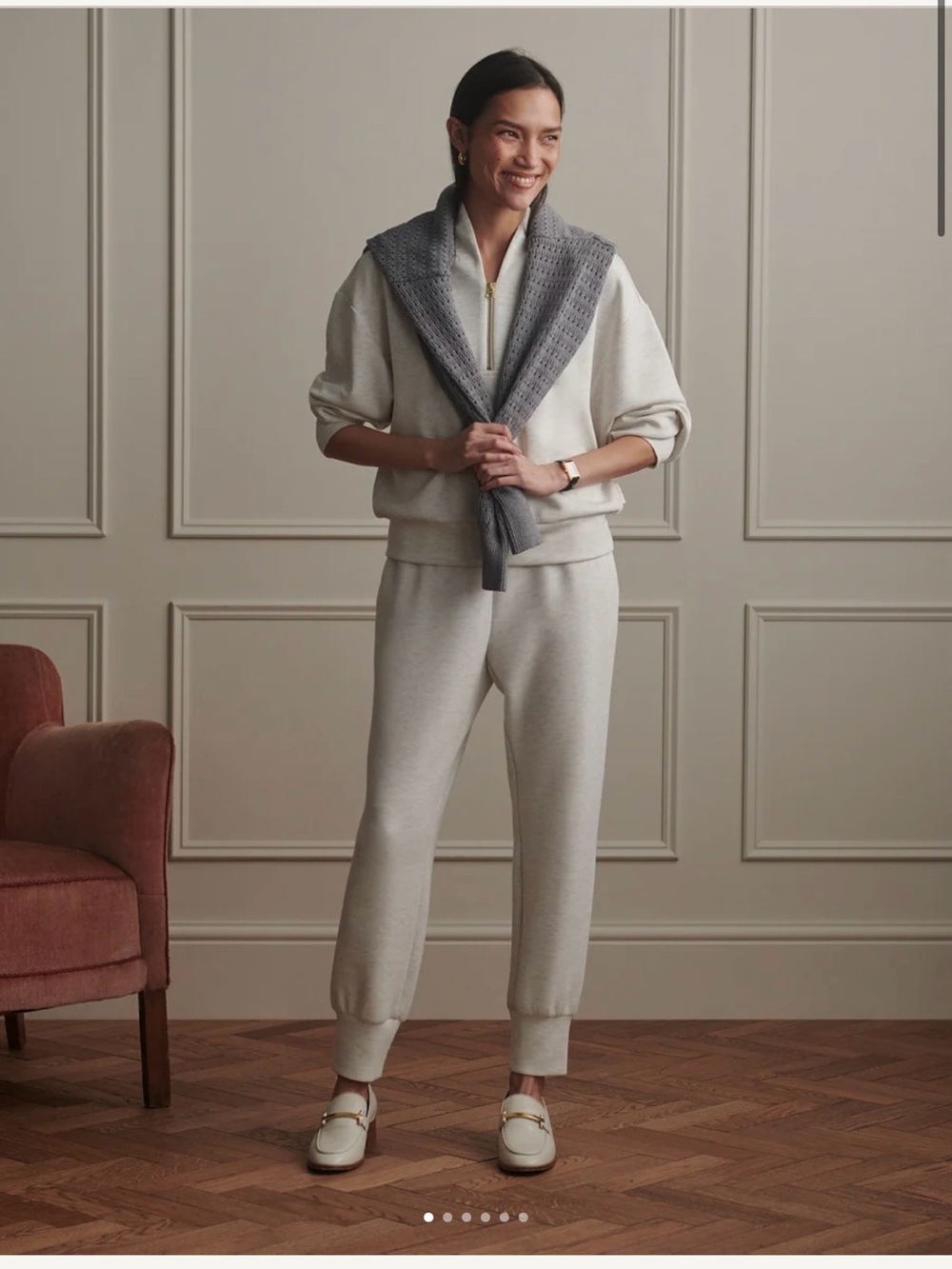 Varley Double Soft Slim Cuff Pant ‘25 Ivory Marl